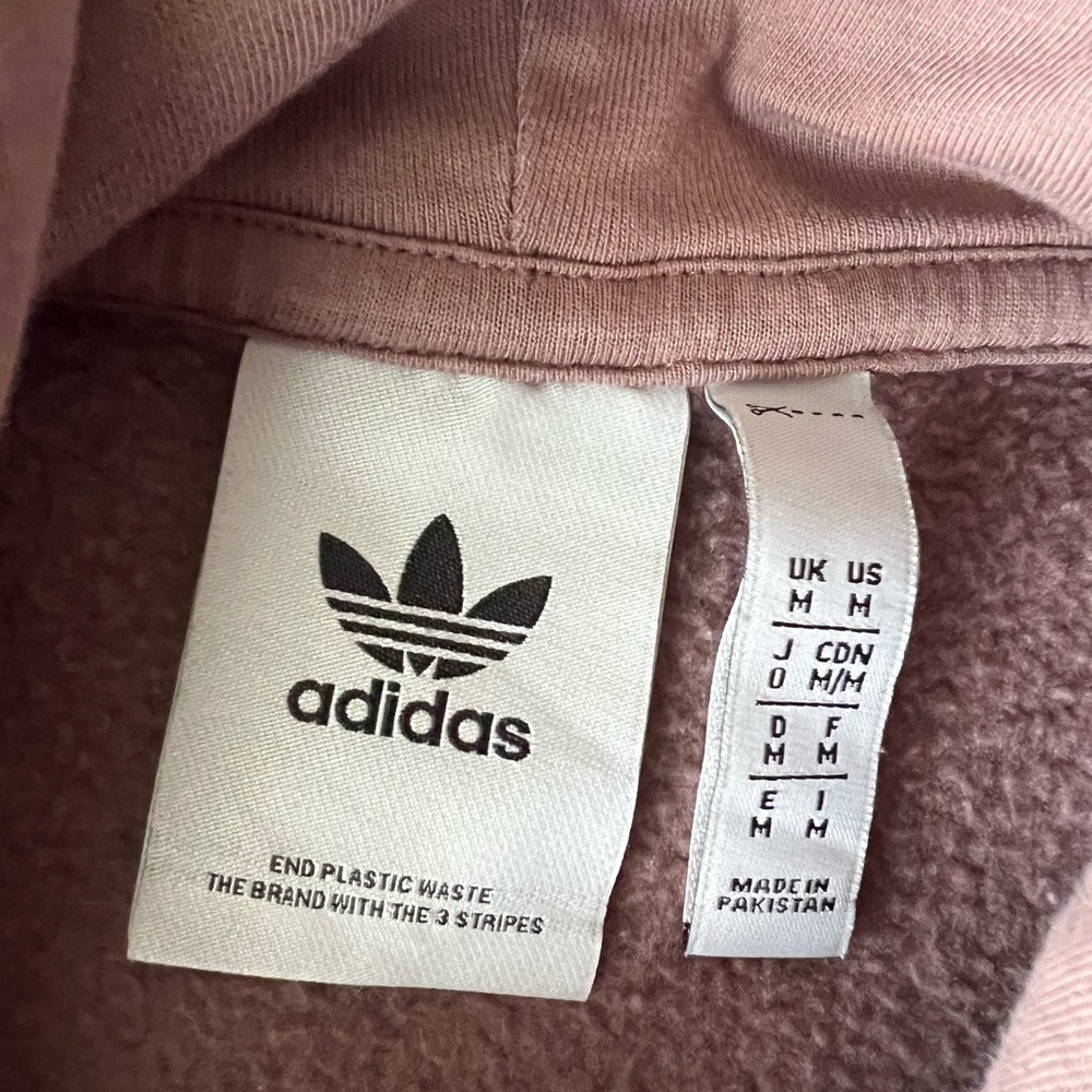adidas Men's Dusty Rose Trefoil Hoodie - Picture 3 of 4